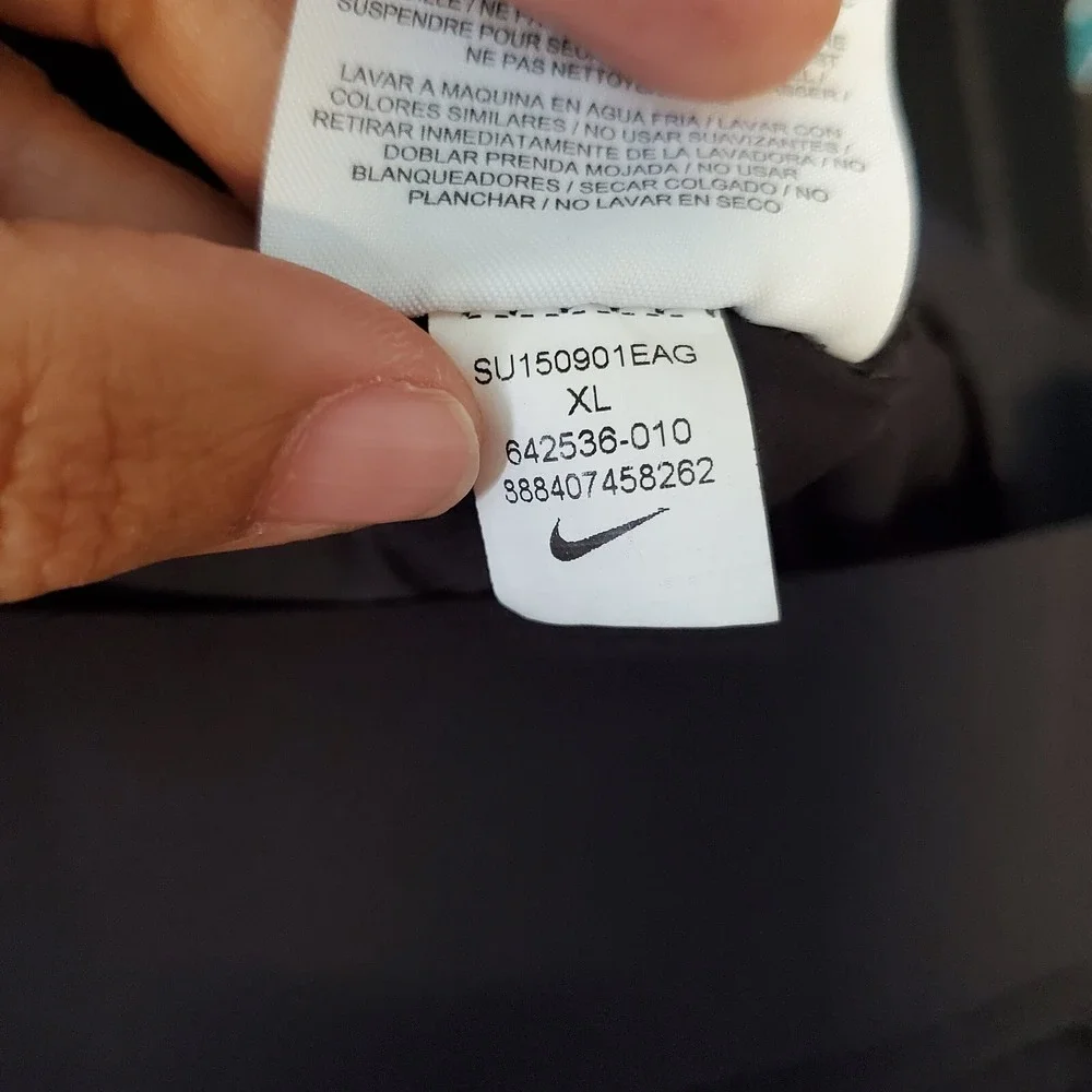 Nike‎ Women Activewear Pants XL Black Woven Bliss Skinny Jogger Logo Dri Fit